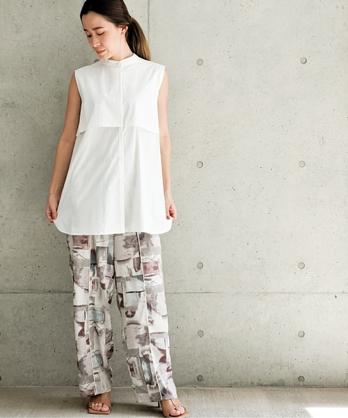 Per sist ence（パーシエンス）の「Per sist ence/パーシエンス　総柄プリント　センターシームストレートパンツ（その他パンツ・レディース・グレー/パープル・FREE）」の11枚目の写真