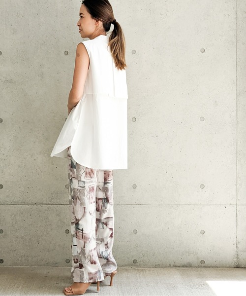 Per sist ence（パーシエンス）の「Per sist ence/パーシエンス　総柄プリント　センターシームストレートパンツ（その他パンツ・レディース・グレー/パープル・FREE）」の13枚目の写真