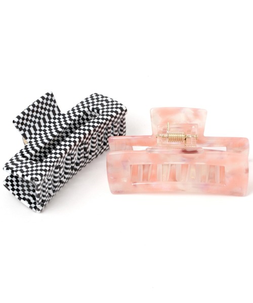 Me%（ミィパーセント）の「パターンロングスクエアバンスクリップ（その他ヘアアクセサリー・レディース・ライトピンク/その他・FREE）」の8枚目の写真