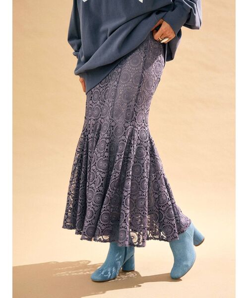 Ungrid（アングリッド）の「レースマーメイドスカート（スカート・レディース・キャメル/パープル/オフホワイト・FREE）」の14枚目の写真