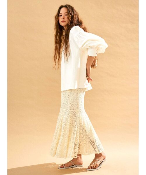 Ungrid（アングリッド）の「レースマーメイドスカート（スカート・レディース・キャメル/パープル/オフホワイト・FREE）」の7枚目の写真