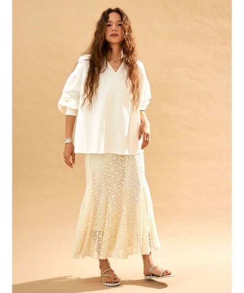 Ungrid（アングリッド）の「レースマーメイドスカート（スカート・レディース・キャメル/パープル/オフホワイト・FREE）」の19枚目の写真