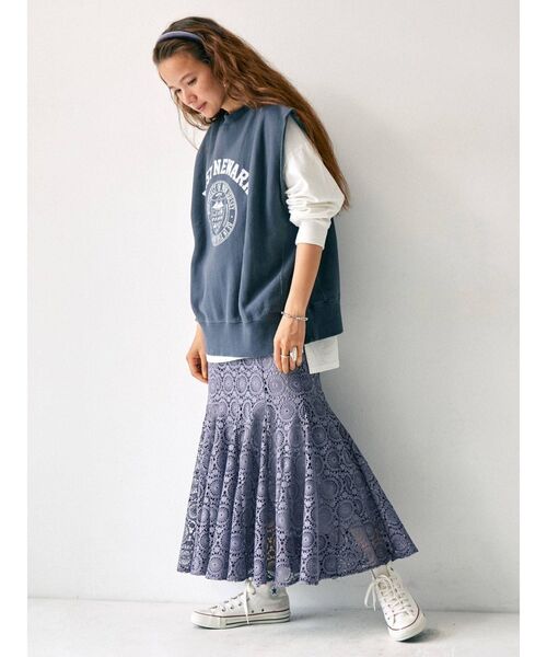 Ungrid（アングリッド）の「レースマーメイドスカート（スカート・レディース・キャメル/パープル/オフホワイト・FREE）」の13枚目の写真