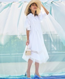 RUIRUE BOUTIQUE（ルイルエブティック）の「通勤にも使えるレーステープイレギュラーヘムお呼ばれワンピース（ワンピース・レディース）」