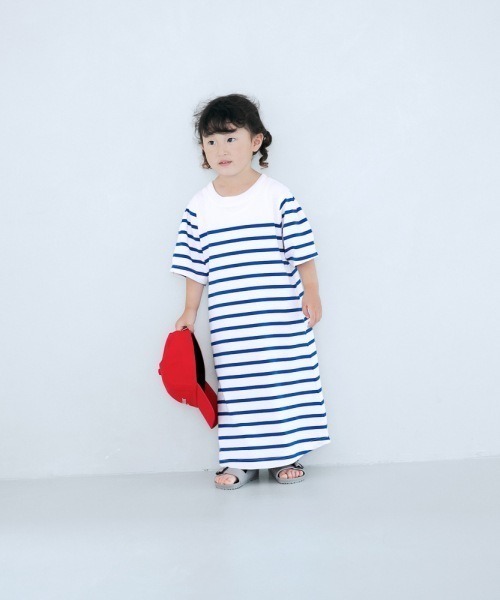 LOWRYS FARM（ローリーズファーム）の「USAボーダーワンピース　951593（ワンピース・キッズ・ブラック/ネイビー/イエロー・120cm/130cm/140cm/110cm/150cm）」の6枚目の写真