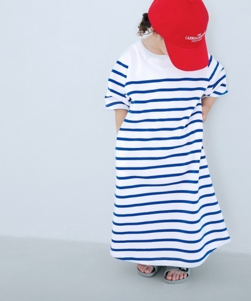 LOWRYS FARM（ローリーズファーム）の「USAボーダーワンピース　951593（ワンピース・キッズ・ブラック/ネイビー/イエロー・120cm/130cm/140cm/110cm/150cm）」の7枚目の写真