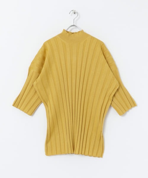 MAISON EUREKA　STRIPE RIB MOCK NECK