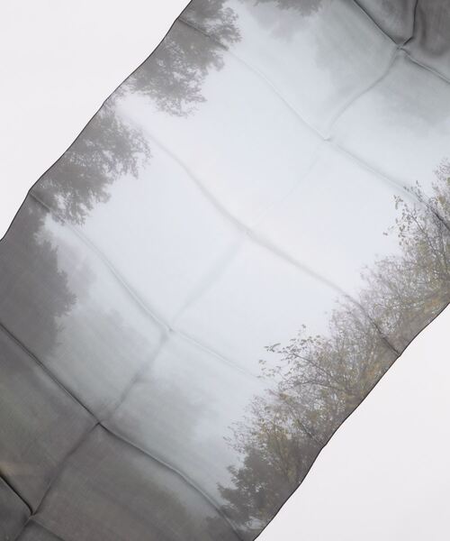 agnes b.（アニエスベー）の「AB77 ECHARPE フォトプリントスカーフ（バンダナ/スカーフ・レディース・ブラック系その他・UNI）」の2枚目の写真