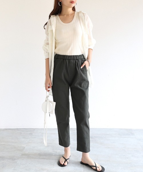コットンストレッチイージーパンツ コットンストレッチイージーテーパードパンツ（その他パンツ