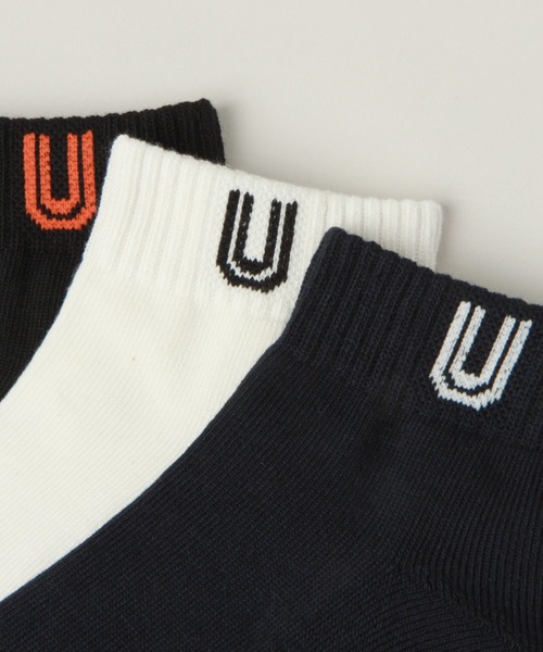 UNIVERSAL OVERALL(ユニバーサルオーバーオール)の「【UNIVERSAL OVERALL】3Pサイドロゴ/アンクルソックス/959203(ソックス/靴下・メンズ・ホワイト/その他1・FREE)」の8枚目の写真