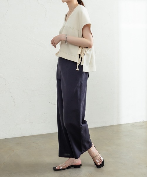 mystic（ミスティック）の「配色サイドリボンベスト（ベスト・レディース・アイボリー/チャコールグレー/ブラウン・FREE）」の10枚目の写真