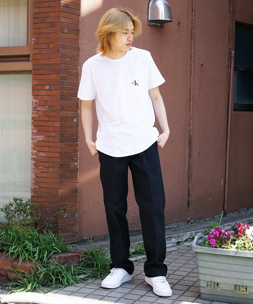 Calvin Klein Jeans(カルヴァンクラインジーンズ)の「Calvin Klein Jeans/カルバンクラインジーンズ MONOGRAM POCKET TEE ポケット Tシャツ/半袖Tシャツ(Tシャツ/カットソー・メンズ・ホワイト/ブラック・S/M/L)」の11枚目の写真