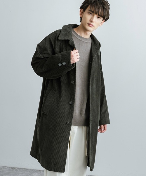 太畝コーデュロイ オーバーサイズ ビッグステンカラーコート（ステン