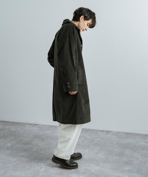 太畝コーデュロイ オーバーサイズ ビッグステンカラーコート（ステン