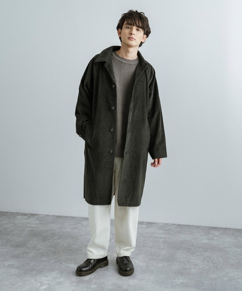 Rocky Monroe（ロッキーモンロー）の「太畝コーデュロイ オーバーサイズ ビッグステンカラーコート（ステンカラーコート・メンズ・カーキ/ブラック/ブラウン・M/L）」の14枚目の写真
