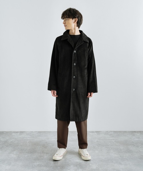 太畝コーデュロイ オーバーサイズ ビッグステンカラーコート（ステン