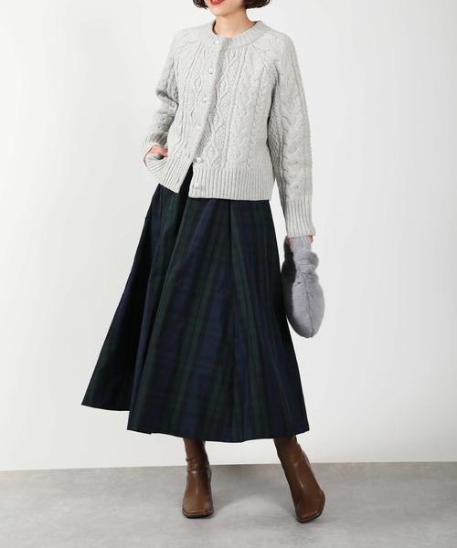 PICCIN（ピッチン）の「チェックフレアスカート（スカート・レディース・グレー/ブラック/グリーン系その他/ブルー/イエロー系その他/オフホワイト/ブラック系その他/ブルー系その他/ブラウン/グリーン/パープル/ベージュ/イエロー/ピンク・M）」の20枚目の写真