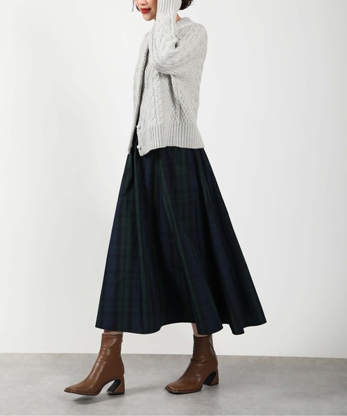 PICCIN（ピッチン）の「チェックフレアスカート（スカート・レディース・グレー/ブラック/グリーン系その他/ブルー/イエロー系その他/オフホワイト/ブラック系その他/ブルー系その他/ブラウン/グリーン/パープル/ベージュ/イエロー/ピンク・M）」の21枚目の写真