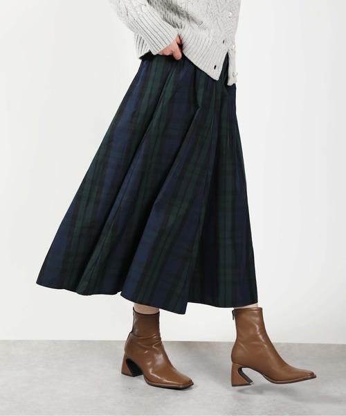 PICCIN（ピッチン）の「チェックフレアスカート（スカート・レディース・グレー/ブラック/グリーン系その他/ブルー/イエロー系その他/オフホワイト/ブラック系その他/ブルー系その他/ブラウン/グリーン/パープル/ベージュ/イエロー/ピンク・M）」の16枚目の写真