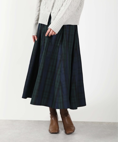 PICCIN（ピッチン）の「チェックフレアスカート（スカート・レディース・グレー/ブラック/グリーン系その他/ブルー/イエロー系その他/オフホワイト/ブラック系その他/ブルー系その他/ブラウン/グリーン/パープル/ベージュ/イエロー/ピンク・M）」の19枚目の写真