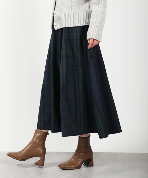 PICCIN（ピッチン）の「チェックフレアスカート（スカート・レディース・グレー/ブラック/グリーン系その他/ブルー/イエロー系その他/オフホワイト/ブラック系その他/ブルー系その他/ブラウン/グリーン/パープル/ベージュ/イエロー/ピンク・M）」の18枚目の写真