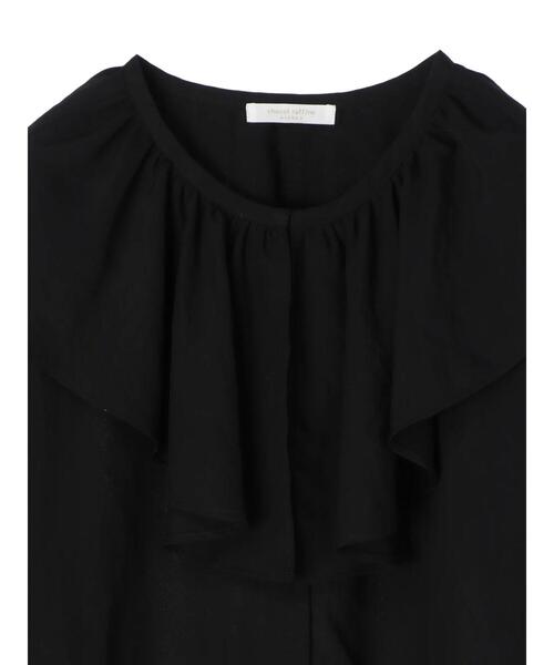 Green　Parks（グリーンパークス）の「着回せるラッフルシャツ＊（シャツ/ブラウス・レディース・ブラック/オフホワイト・FREE）」の21枚目の写真