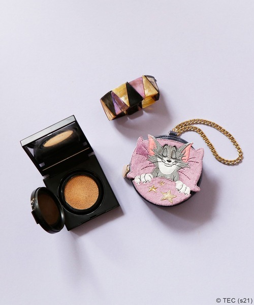 ACCOMMODE（アコモデ）の「トムとジェリー　シャイニーポーチチャーム（ポーチ・レディース・ベージュ/ネイビー・FREE）」の6枚目の写真