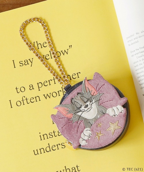 ACCOMMODE（アコモデ）の「トムとジェリー　シャイニーポーチチャーム（ポーチ・レディース・ベージュ/ネイビー・FREE）」の4枚目の写真