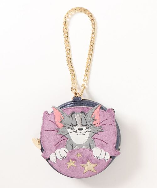 ACCOMMODE（アコモデ）の「トムとジェリー　シャイニーポーチチャーム（ポーチ・レディース・ベージュ/ネイビー・FREE）」の9枚目の写真