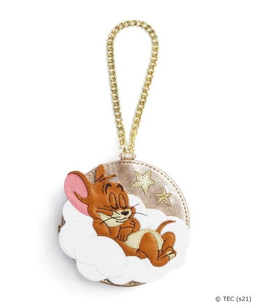 ACCOMMODE（アコモデ）の「トムとジェリー　シャイニーポーチチャーム（ポーチ・レディース・ベージュ/ネイビー・FREE）」の7枚目の写真