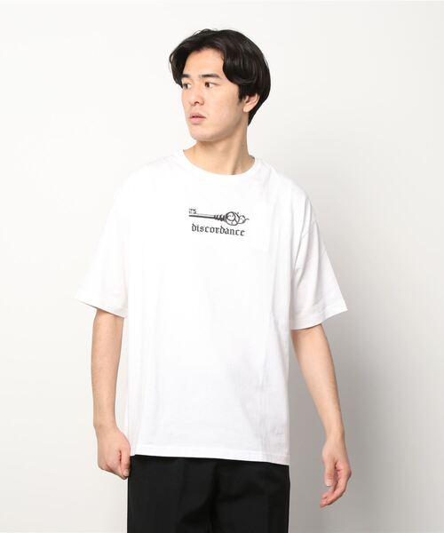 Children of the discordance（チルドレン オブ ザ ディスコ-ダンス）の「Children of the discordance（チルドレン オブ ザ ディスコーダンス）CROSS KEY TEE（Tシャツ/カットソー・メンズ・ホワイト/ネイビー・2/1）」の2枚目の写真