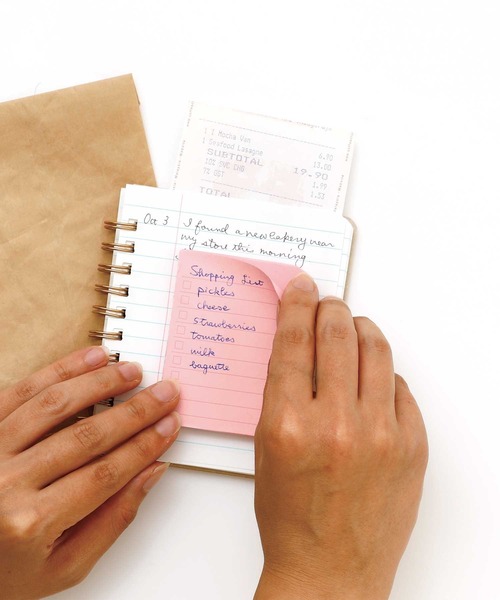 HIGHTIDE(ハイタイド)の「スティッキータブ 付箋 ふせん(手帳/メモ帳・レディース・イエロー/ピンク/ブルー/ライトグリーン・FREE)」の4枚目の写真