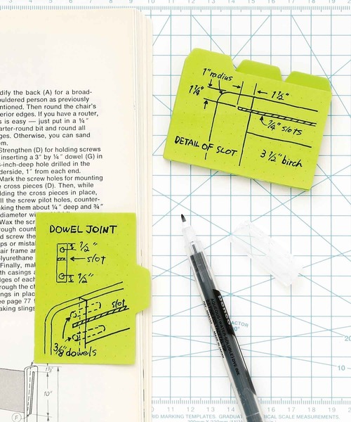 HIGHTIDE(ハイタイド)の「スティッキータブ 付箋 ふせん(手帳/メモ帳・レディース・イエロー/ピンク/ブルー/ライトグリーン・FREE)」の2枚目の写真