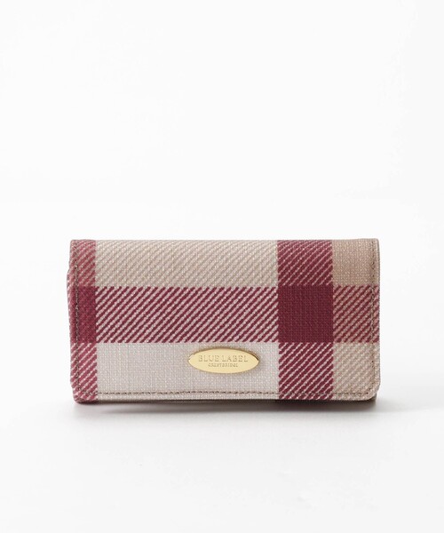 BLUE LABEL CRESTBRIDGE クレストブリッジチェックキーケース BLUE LABEL / BLACK LABEL CRESTBRIDGE｜エンボスレザークレスト