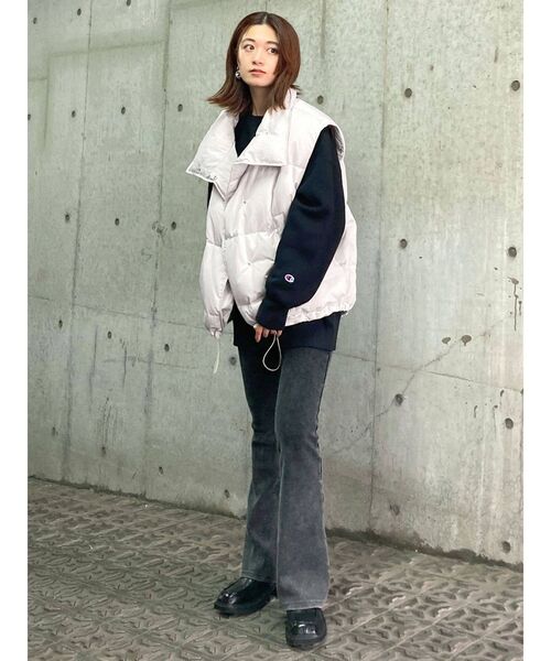 Champion(チャンピオン)の「【EMODA×CHAMPION】オーバールーズプルオーバー(スウェット・レディース・ブラック/ベージュ/グレー・FREE)」の16枚目の写真