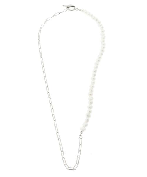 AMERICAN HOLIC(アメリカンホリック)の「パールチェーンクミアワセネックレス(ネックレス・レディース・シルバー/ゴールド・FREE)」の6枚目の写真