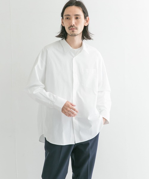 THOMAS MASON（トーマス メイソン）の「トーマスメイソンオーバーシャツ（シャツ/ブラウス・メンズ・ストライプ/ホワイト/ロイヤルブルー・MEDIUM/LARGE/X-LARGE）」の6枚目の写真