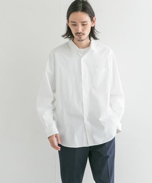 THOMAS MASON（トーマス メイソン）の「トーマスメイソンオーバーシャツ（シャツ/ブラウス・メンズ・ストライプ/ホワイト/ロイヤルブルー・MEDIUM/LARGE/X-LARGE）」の7枚目の写真