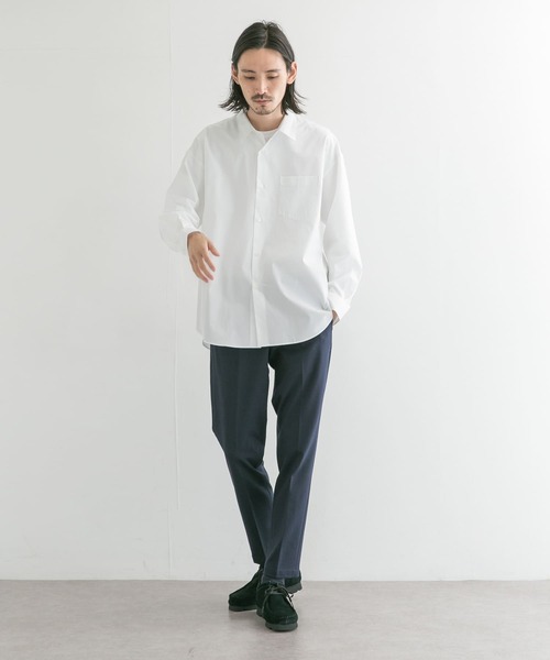 THOMAS MASON（トーマス メイソン）の「トーマスメイソンオーバーシャツ（シャツ/ブラウス・メンズ・ストライプ/ホワイト/ロイヤルブルー・MEDIUM/LARGE/X-LARGE）」の8枚目の写真