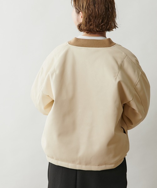 Omekashi（オメカシ）の「リバーシブルMA-1（MA-1・レディース・ブラック/ベージュ・FREE）」の3枚目の写真