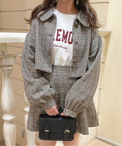 セール】チェックショートジャケット【ZOZOTOWN限定アイテム