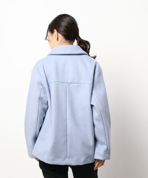 PICCIN(ピッチン)の「ステンカラーショートコート(ステンカラーコート・レディース・ブラック/サックスブルー/ピンクベージュ・M)」の5枚目の写真