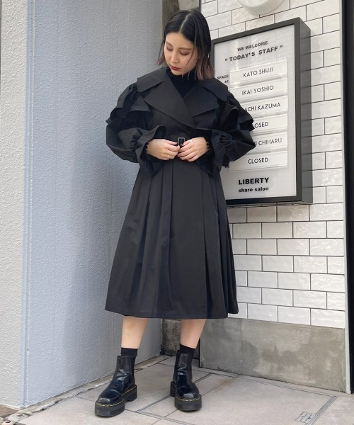 Candy Stripper（キャンディストリッパー）の「MATURE トレンチコート（トレンチコート・レディース・ブラック/ベージュ・2）」の6枚目の写真