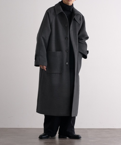 epnok（エプノック）の「オーバー2WAYステンカラーコート（ステンカラーコート・メンズ・チャコールグレー/グレイッシュベージュ・SMALL/MEDIUM/LARGE）」の16枚目の写真