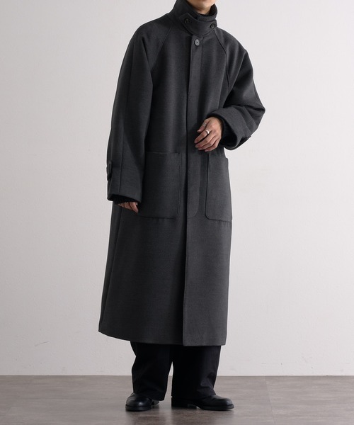 epnok（エプノック）の「オーバー2WAYステンカラーコート（ステンカラーコート・メンズ・チャコールグレー/グレイッシュベージュ・SMALL/MEDIUM/LARGE）」の17枚目の写真