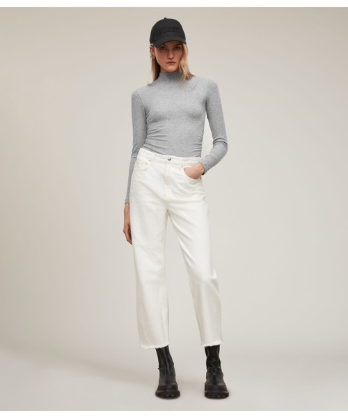 ALLSAINTS（オールセインツ）の「FRANCESCO RINA ROLL NECK T-SHIRT | FRANCESCO RINA ロール ネック Tシャツ（Tシャツ/カットソー・レディース・ブラック/グレー系・6/10/8/2/4）」の10枚目の写真