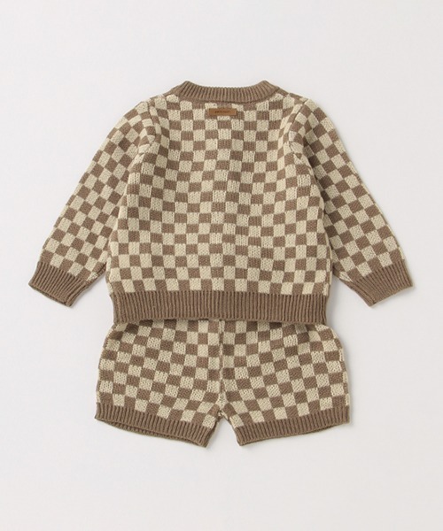 petit main（プティマイン）の「ニットカーデセットアップ（ニット/セーター・キッズ・モカ/グリーン・L/S/M）」の14枚目の写真