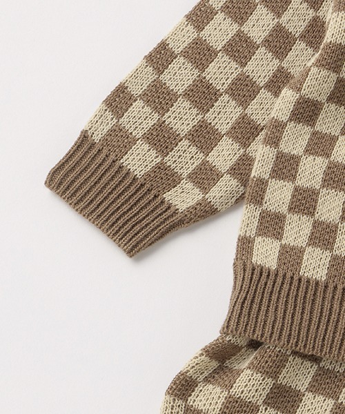 petit main（プティマイン）の「ニットカーデセットアップ（ニット/セーター・キッズ・モカ/グリーン・L/S/M）」の11枚目の写真