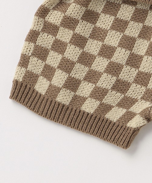 petit main（プティマイン）の「ニットカーデセットアップ（ニット/セーター・キッズ・モカ/グリーン・L/S/M）」の9枚目の写真