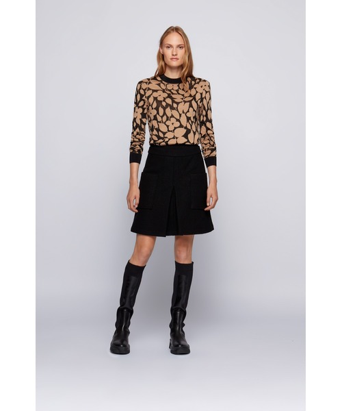 BOSS(ボス)の「スリムフィットセーター バージンウールブレンド(ニット/セーター・レディース・ブラック・S/M/XS)」の5枚目の写真
